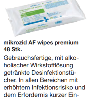 Flächen & Geräte Desinfektionstücher 48 Stk