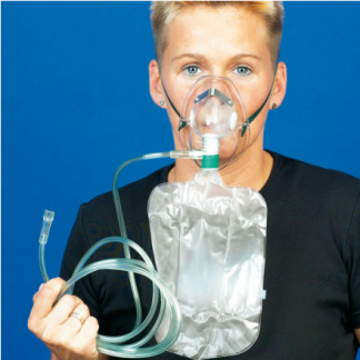 Sauerstoffmaske Erw. mit Reservoir und Schlauch